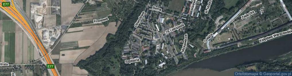 Zdjęcie satelitarne Obrońców Modlina ul.